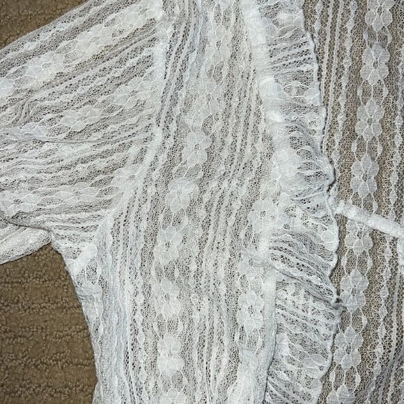 Sheer White Lace Cardigan - Picture 3 of 4